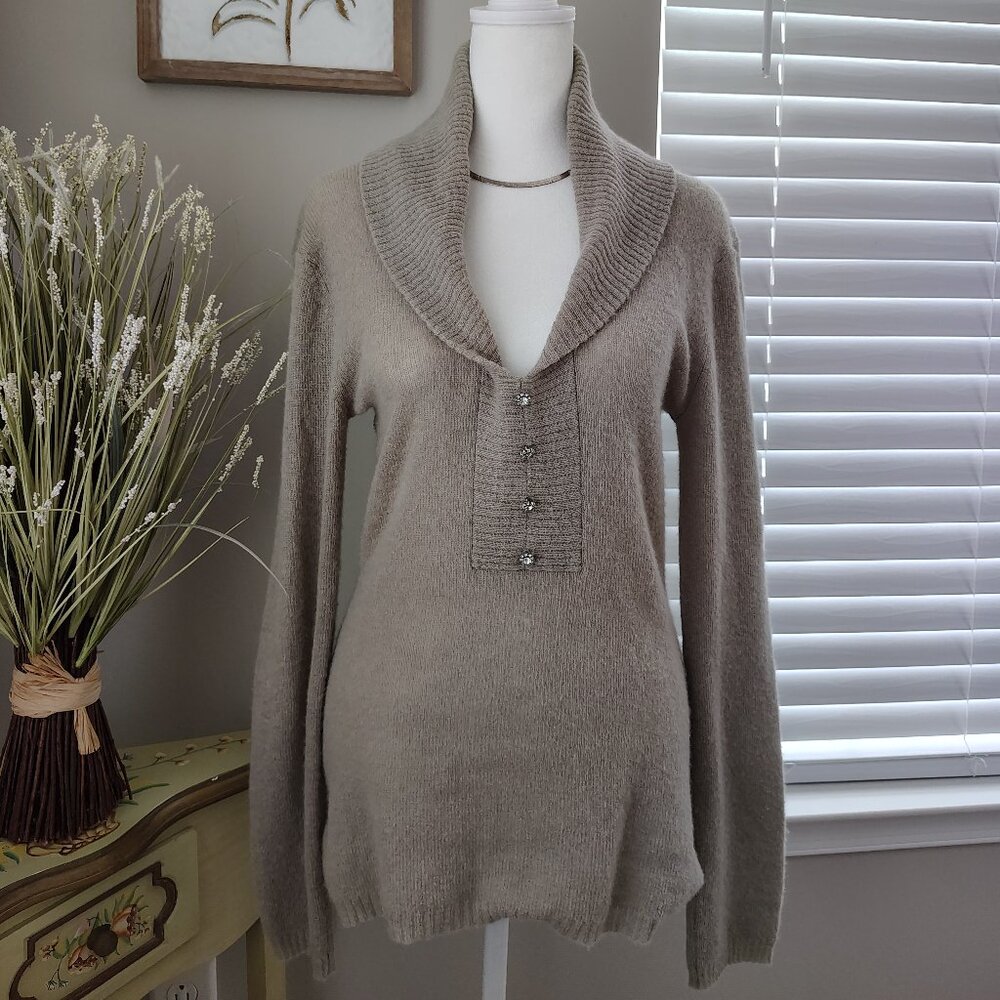 Susana Monaco - V Neck Sweater Taupe - Medium